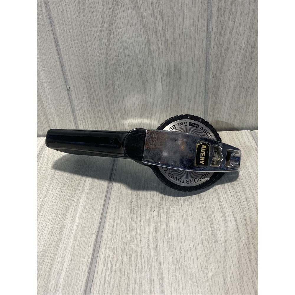Rotex 880 Professional Label Maker Black Chrome 3/8-1/2 Avery